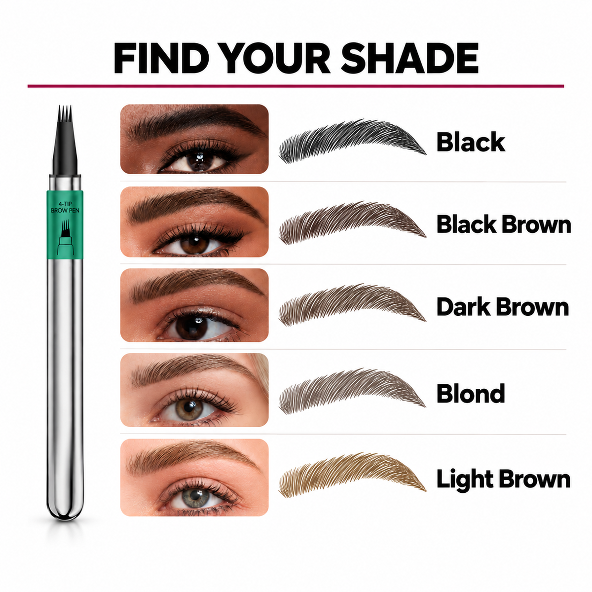4-Tip Brow Pen